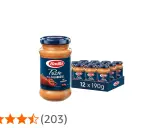 Barilla Pesto alla Calabrese mit Peperoni, ein Glas und eine Packung mit 12 Gläsern.