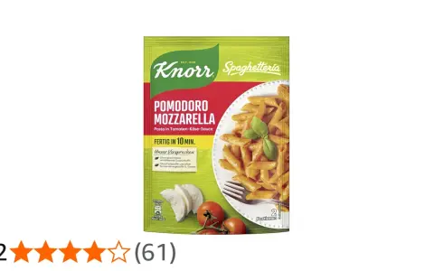 Knorr Spaghetteria Pomodoro Mozzarella: Penne in cremiger Tomaten-Mozzarella-Sauce, fertig in 10 Minuten.