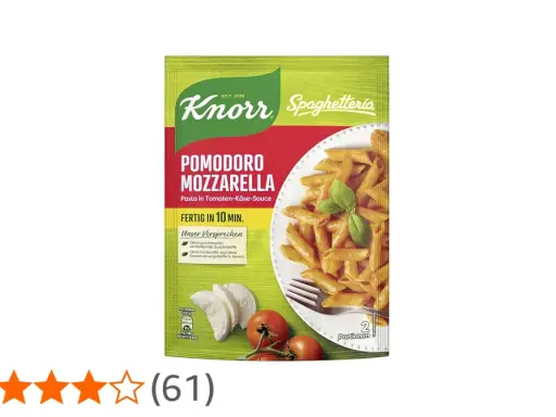 Knorr Spaghetteria Pomodoro Mozzarella: Penne in cremiger Tomaten-Mozzarella-Sauce, fertig in 10 Minuten.