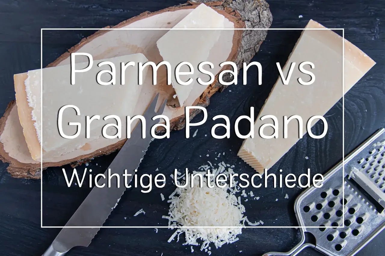 Parmesan vs Grana Padano: Wichtige Unterschiede. K&auml;se, Messer und Reibe zeigen die Vielfalt italienischer Hartk&auml;sesorten.